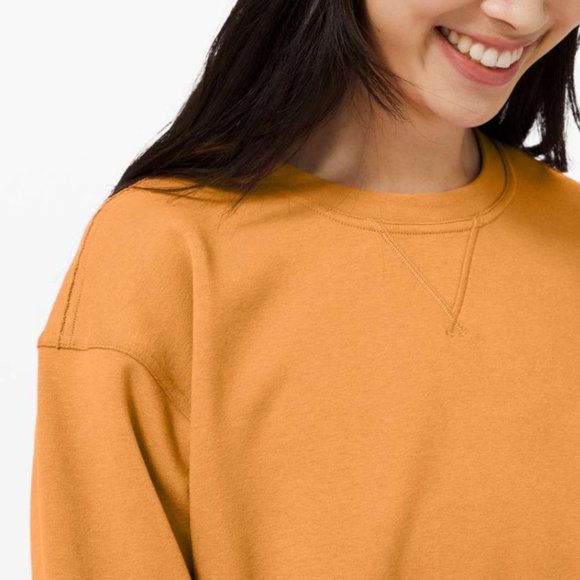 Lululemon All Yours Crew Monarch Orange Sweatshirt - Picture 6 of 14